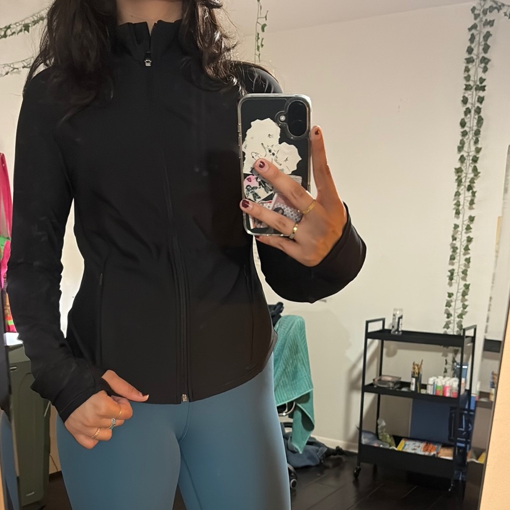 Old Navy Black Atheltic Jacket with Streamlined Silhouette